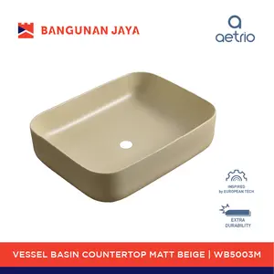 AETRIO VESSEL BASIN COUNTERTOP MATT BEIGE | WB5003M