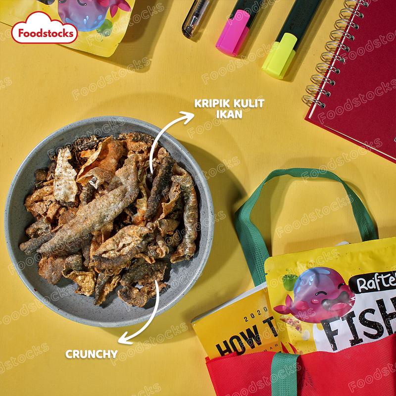 Keripik Kulit Ikan / Fish Skin Rasa Spicy Raftels 75gr Halal 3
