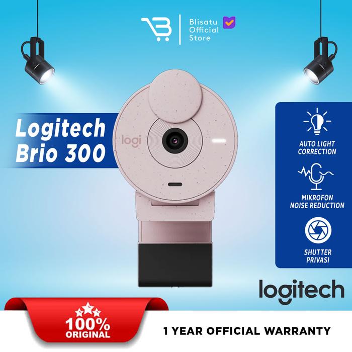 Gambar Logitech Brio 300 Webcam Full HD - Hitam dari Blisatu.id Kota Administrasi Jakarta Pusat Tokopedia