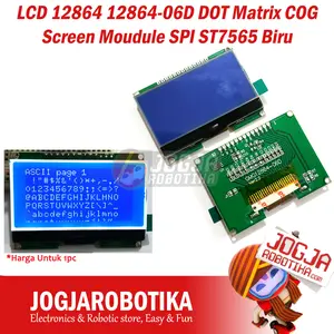 LCD 12864 12864-06D DOT Matrix COG Screen Moudule SPI ST7565 Biru
