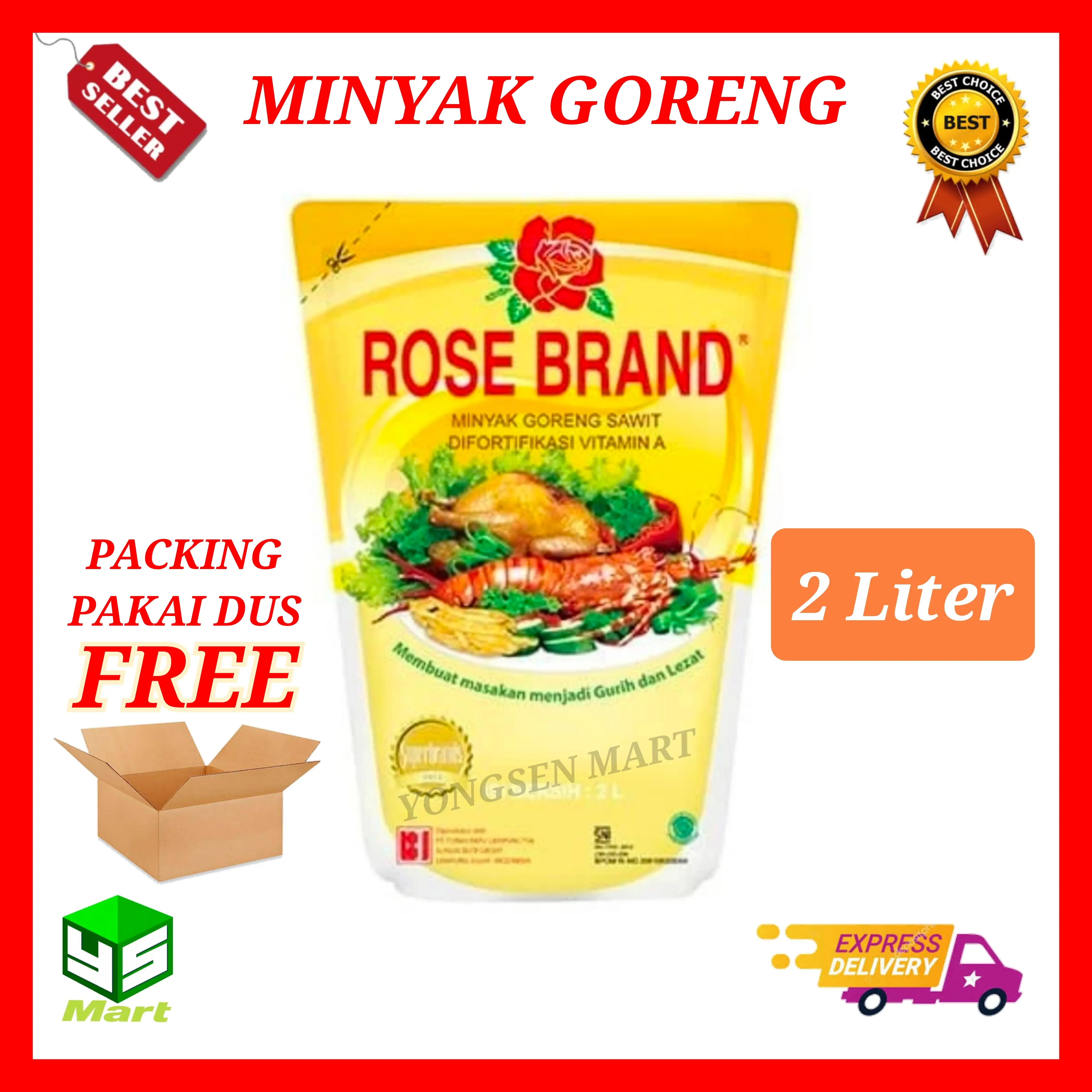 Minyak goreng refill Rose Brand 2L 2 liter