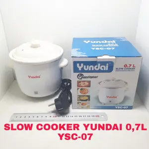 Yundai Slow cooker Penghangat Makanan Bubur Bayi Dll, Kapasitas 0,7 ltr dan 1,5 ltr  135watt