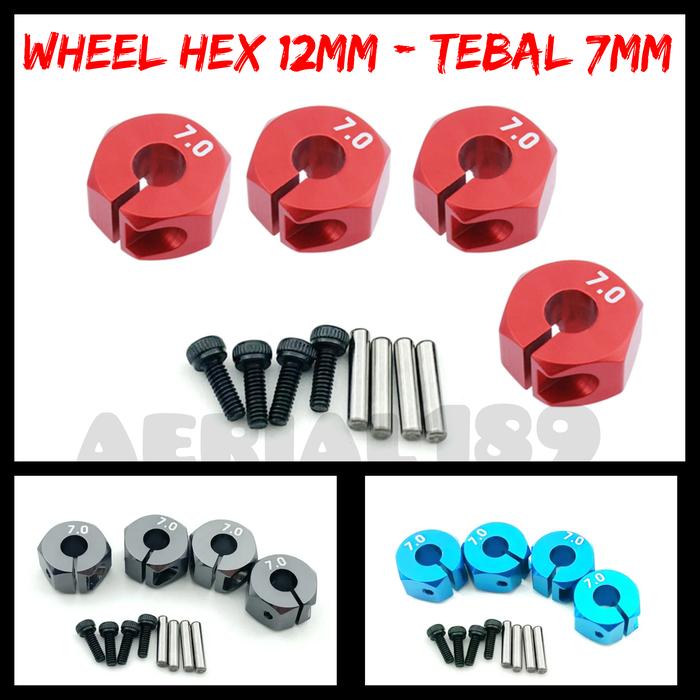 Gambar 1pcs wheel hex 12mm tebal 7mm RC 1/12 1/10 1/8 Wltoy HSP Feiyue Tamiya dari aerial189 Kab. Tangerang Tokopedia