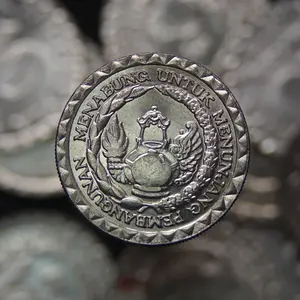 Uang Koin 10 Rupiah Tabanas Putih Tahun 1979 Luster/Gress/Baru