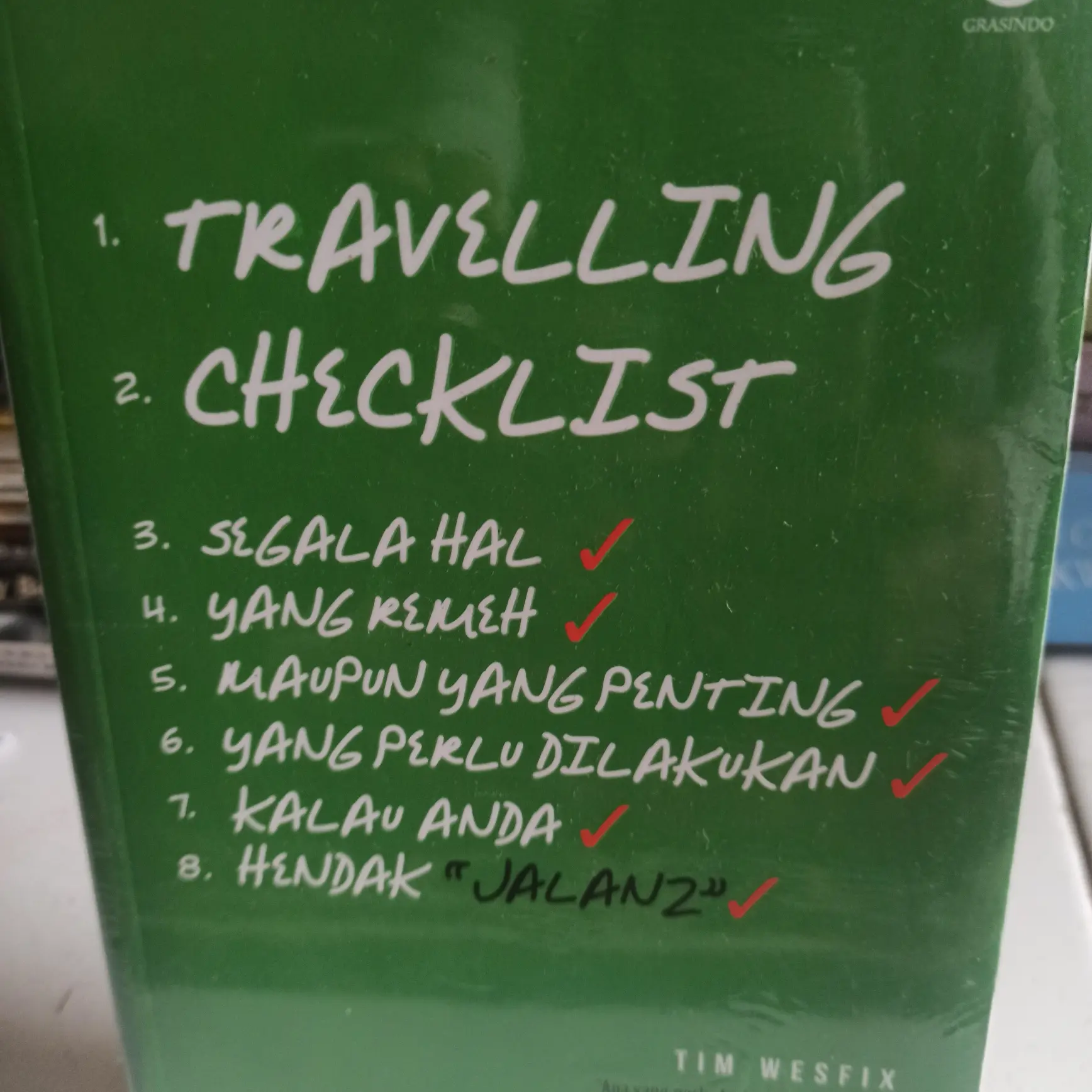 buku Traveling cheklist