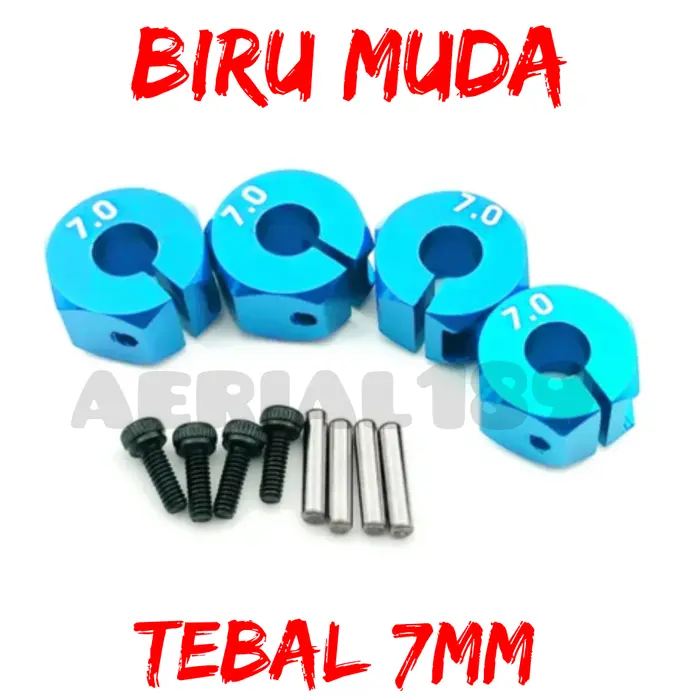 Gambar 1pcs wheel hex 12mm tebal 7mm RC 1/12 1/10 1/8 Wltoy HSP Feiyue Tamiya dari aerial189 Kab. Tangerang 2 Tokopedia