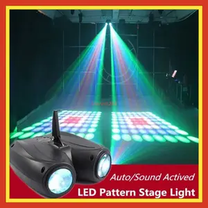 Lampu Laser Sorot Proyektor Panggung Pesta Disco Sensor Suara RGB LED Lampu Stage Bar KTV Set