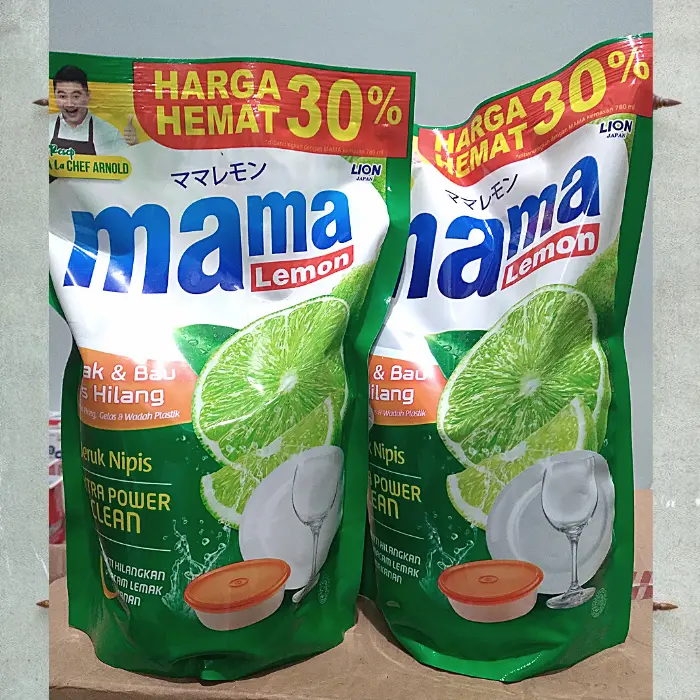 2 Pch Mama Lemon /Sabun Cuci Piring 680ml