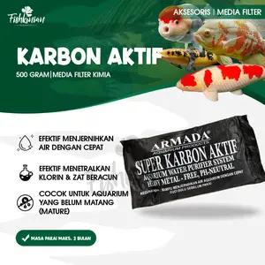 KARBON AKTIF CARBON ACTIVE MEDIA FILTER AQUARIUM PENJERNIH AIR