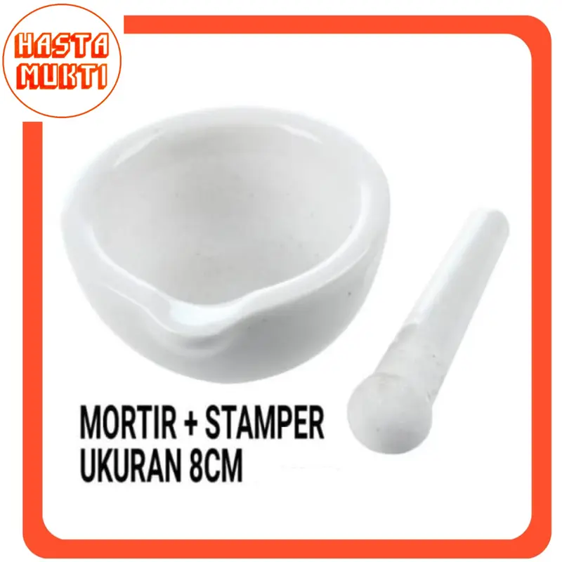 Mortir + Stamper 8cm / Mortal Penumbuk Obat Diameter 8cm 0