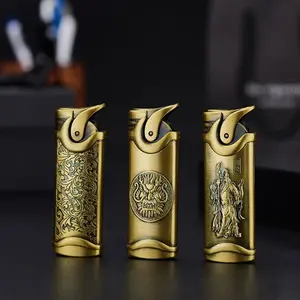 Korek Unik Korek Api Motif Batik+Kepala Korek Api Bara Isi Ulang Gas R
