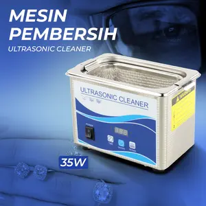 Mesin Pembersih Perhiasan Ultrasonic Cleaner 35W 800ml Silver GA008 Taffware