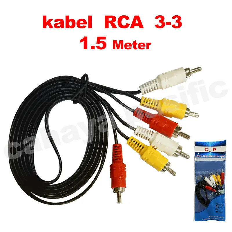 Kabel 3 RCA to 3 RCA 1,5M / Kabel AV High Quality 3 -3 RCA 1,5 Meter