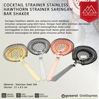 Gambar COCKTAIL STRAINER STAINLESS HAWTHORN STRAINER SARINGAN BAR SHAKER - SILVER dari Toso Mart Kota Administrasi Jakarta Pusat 1 Tokopedia