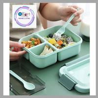 Gambar Orinoco Lunchbox Set 3 Sekat Microwavable 1500 ml Anti Tumpah + Sendok Garpu - Hijau dari Ollahomeliving Kota Bogor 5 Tokopedia