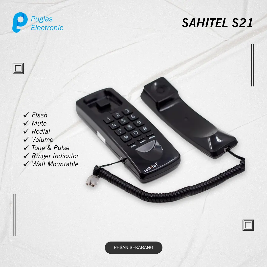 Pesawat Telepon Dinding Sahitel S21 Telephone Rumah Kantor Indihome