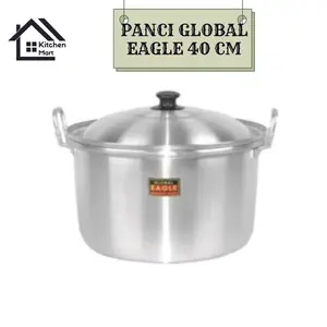 Panci Alumunium Besar 40Cm Aluminium Global Eagle/Panci Kuah Alumunium Panci Tinggi TL Tanpa Saringan 40 33 36 GLOBAL EAGLE JAWA Panci Tanpa Saringan Dandang Kukus Jumbo