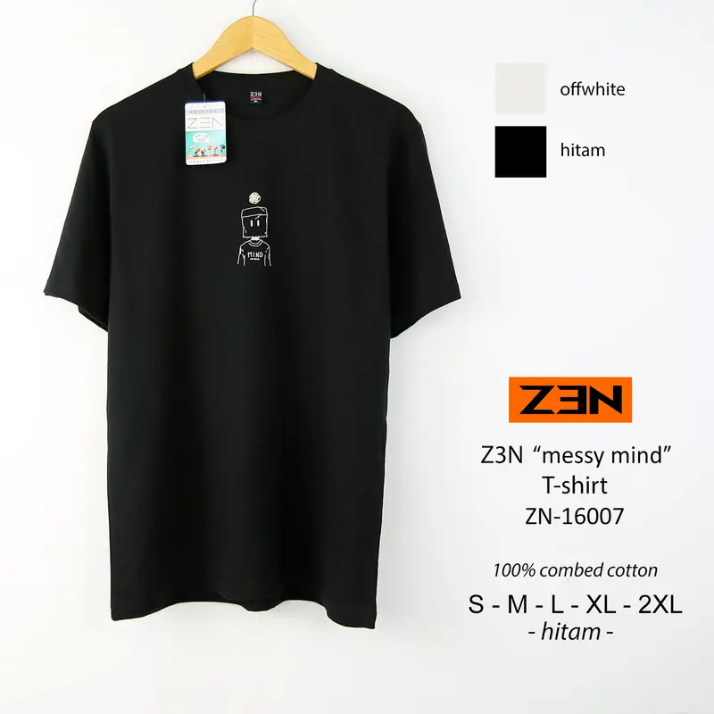 GANTIBAJUID Z3N KAOS OBLONG T-SHIRT PRIA LENGAN PENDEK ZN-16007 0