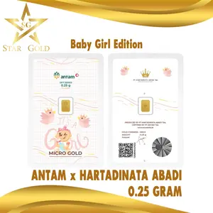 LOGAM MULIA MICRO GOLD ANTAM HARTADINATA 0.25 GRAM BABY GIRL SERIES 2