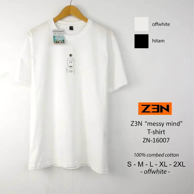 GANTIBAJUID Z3N KAOS OBLONG T-SHIRT PRIA LENGAN PENDEK ZN-16007 1