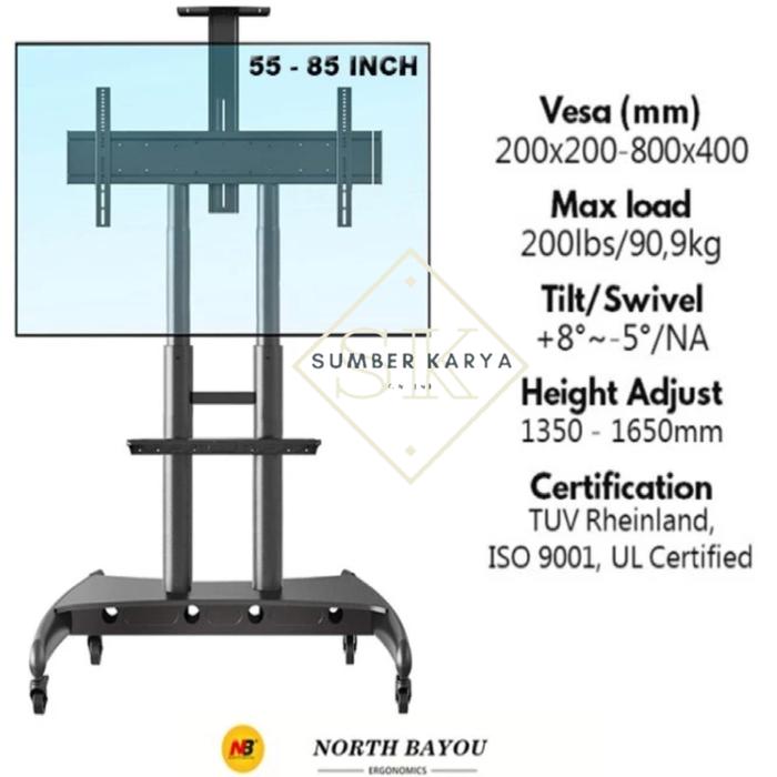 Gambar Standing Bracket North Bayou NB Ava 1800 for LED TV 55 - 85 inch dari Sumber Karya Glodok Kota Administrasi Jakarta Barat Tokopedia