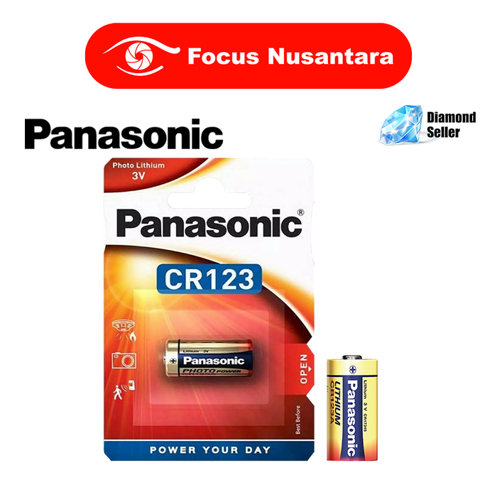 Gambar PANASONIC Battery Lithium CR123A 3V (old barcode 4984824348554) dari Focus Nusantara Kota Administrasi Jakarta Pusat Tokopedia