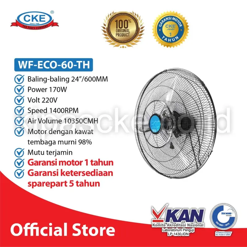 Wall Fan CKE WF-ECO-60-TH 24 Inch Kipas Angin Dinding Tembok Rumah 2