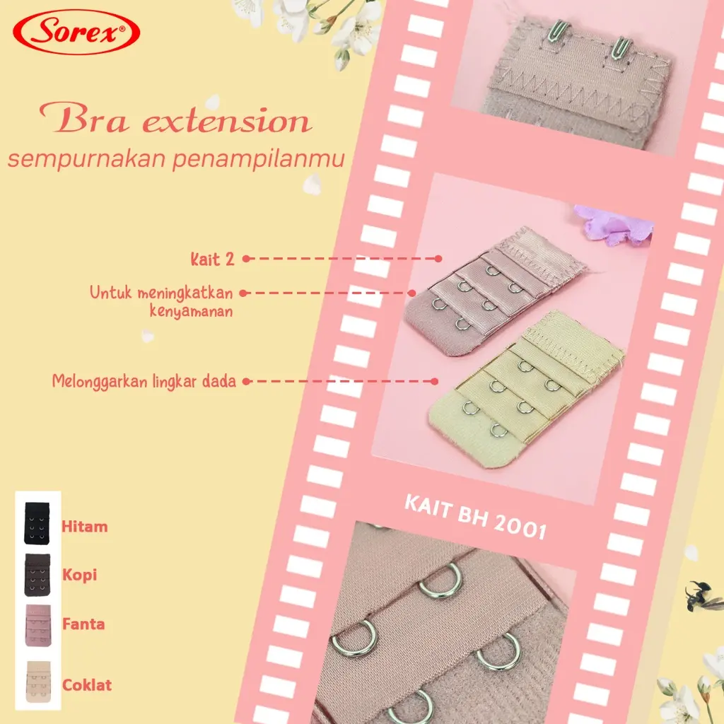 Kait Bh Sorex Bra Extention Sambungan Bh Kait 2