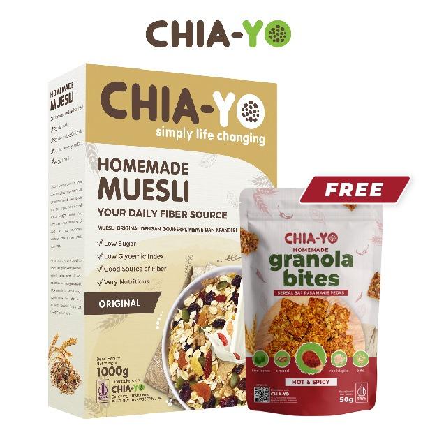 Gambar Chiayo Healthy Kit Package : Muesli 1kg FREE Granola Bites dari Chiayo Indonesia Kota Bandung Tokopedia