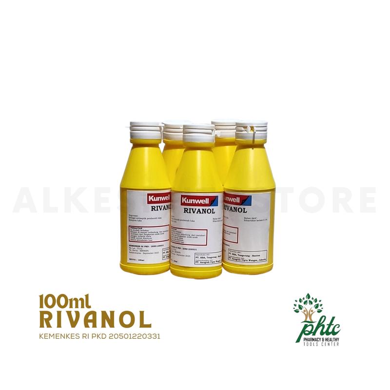 Rivanol 100ml Kunwell l Larutan Pembersih Luka l Antiseptik 100 ml ...