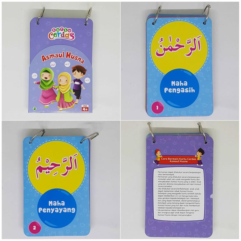 Flash Card Anak - Kartu Cerdas Edukasi Islami - Asmaul Husna, Hijaiyah 4