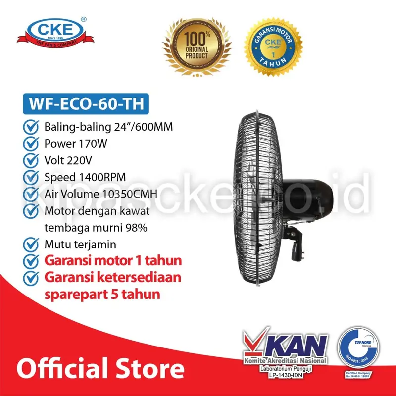 Wall Fan CKE WF-ECO-60-TH 24 Inch Kipas Angin Dinding Tembok Rumah 3