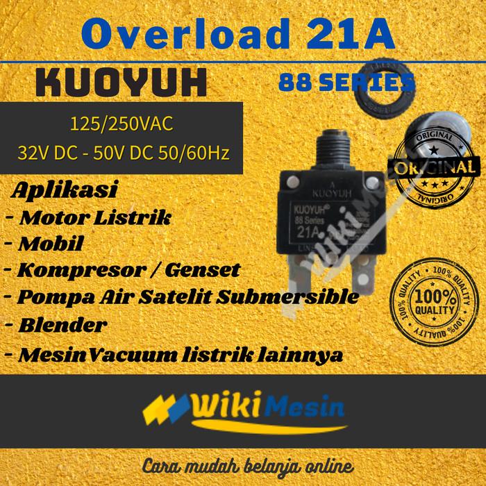 Gambar Overload Circuit Breaker Thermal Protector Kuoyuh 88 Series 21A dari Overload Wikimesin Kab. Tangerang Tokopedia