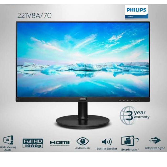 Gambar LED MONITOR PHILIPS 221V8A 22" VA FHD 75Hz 4MS VGA HDMI VESA dari MusijayaComputer Kota Palembang Tokopedia