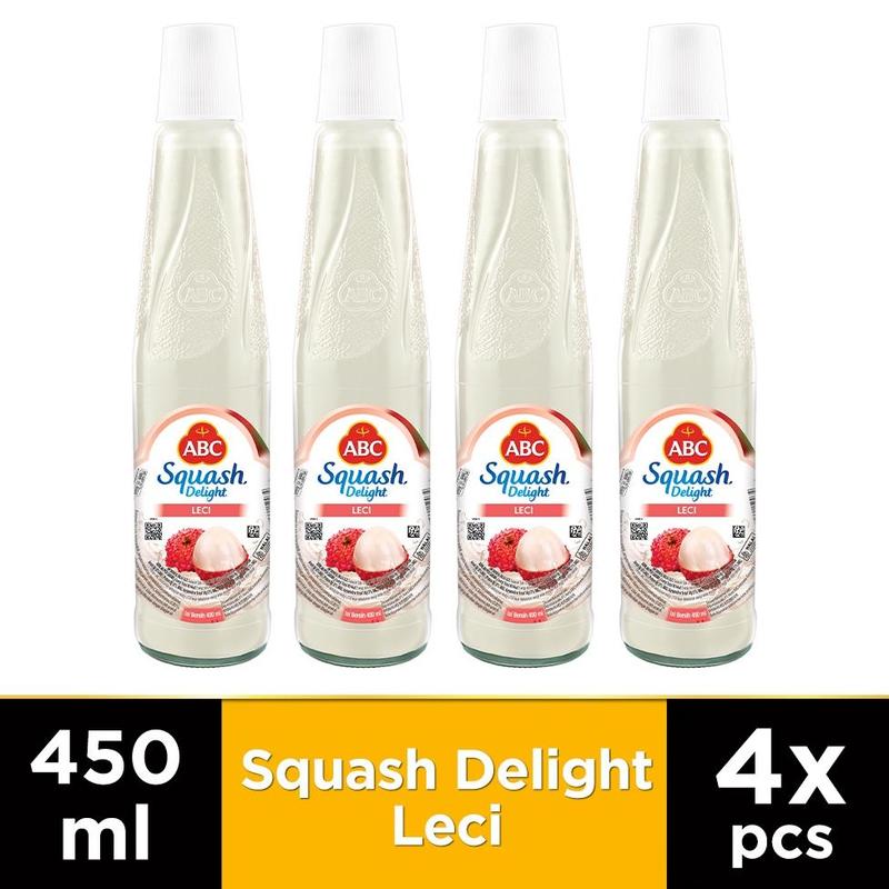 ABC Sirup Squash Delight Leci 450 ml - Multi Pack 4 pcs - Shop | Tokopedia