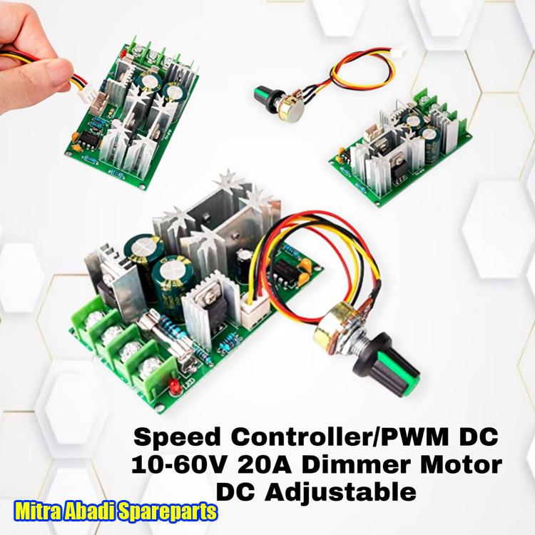 Speed Controller/PWM DC 10-60V 20A Dimmer Motor DC Adjustable 0