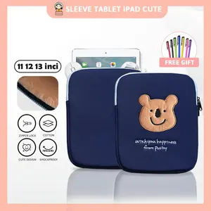 Sleeve Pouch Bag Tas iPad 7 8 9 10.2 inch 2021 2020 Kartun Biru Lucu