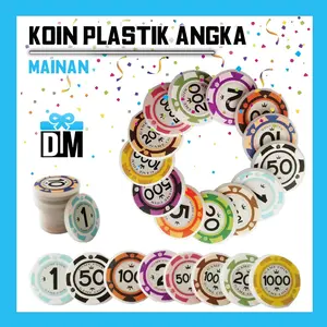 Koin Mainan Uang Receh Mainan Belanja Anak-Anak Kupon Game Coin Casino
