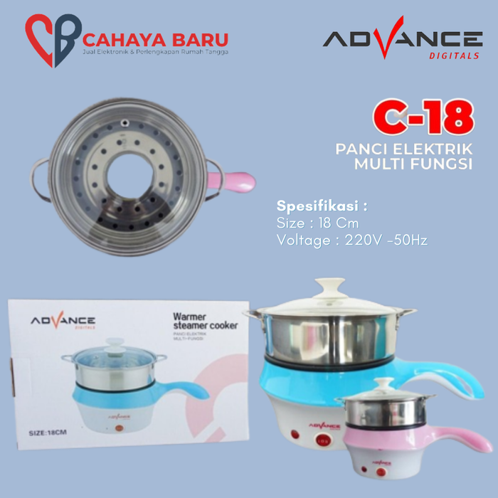 Gambar ADVANCE WARMER STEAMER C18 dari CahayaBaruHouseware Kota Bogor Tokopedia