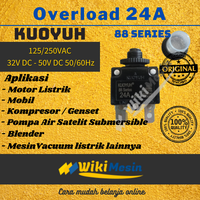 Gambar Overload Circuit Breaker Thermal Protector Kuoyuh 88 Series 24A dari Overload Wikimesin Kab. Tangerang 1 Tokopedia