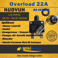Gambar Overload Circuit Breaker Thermal Protector Kuoyuh 88 Series 22A dari Overload Wikimesin Kab. Tangerang 3 Tokopedia