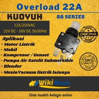 Gambar Overload Circuit Breaker Thermal Protector Kuoyuh 88 Series 22A dari Overload Wikimesin Kab. Tangerang 5 Tokopedia