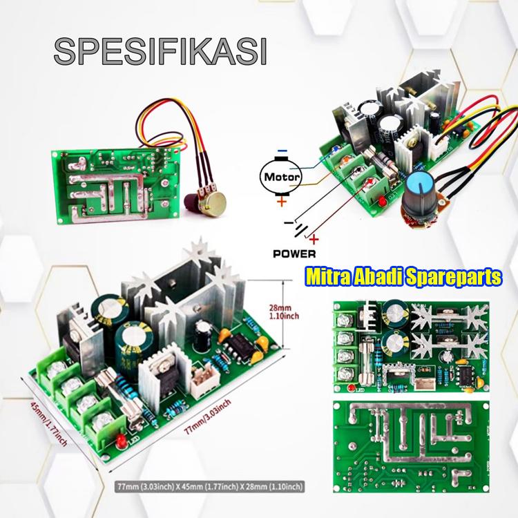 Speed Controller/PWM DC 10-60V 20A Dimmer Motor DC Adjustable 1