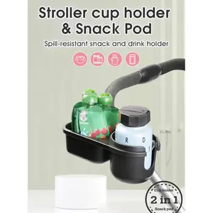 Stroller Cup Holder Snack Pod Botol Susu Minum Bayi Clip Clamp Baby
