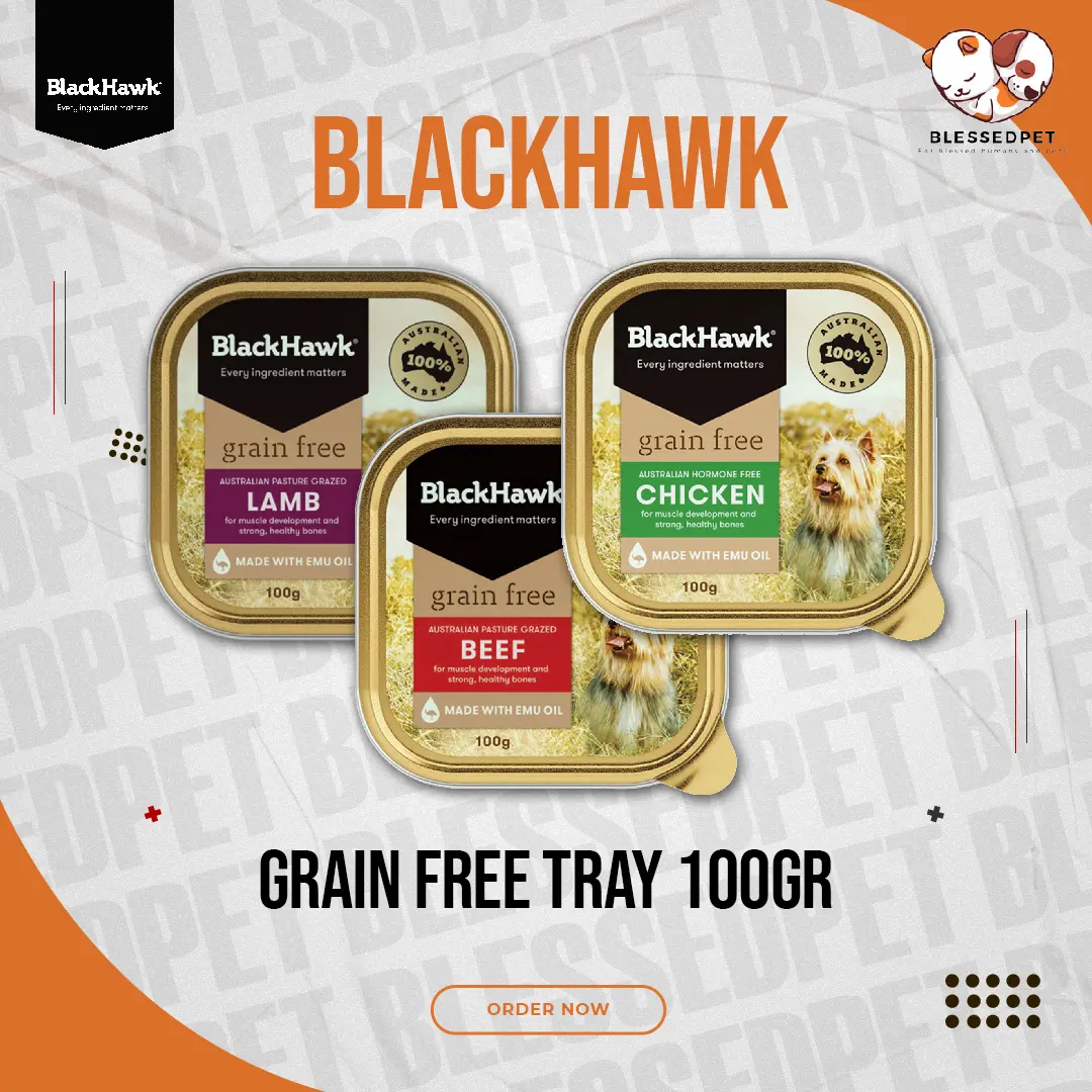 BLACKHAWK Grainfree Tray 100gr / Makanan Anjing Basah Grain Free 100gr