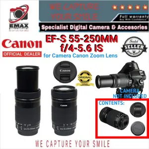 Canon EF-S 55-250mm IS STM / IS II Lens Camera Lensa Canon EFS 55 250 mm Kamera Canon