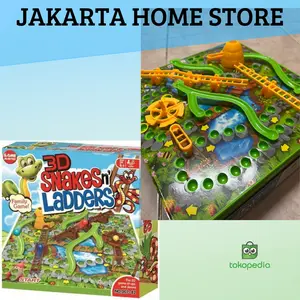 Mainan Anak Board Game Ular Tangga 3D Snake Ladder