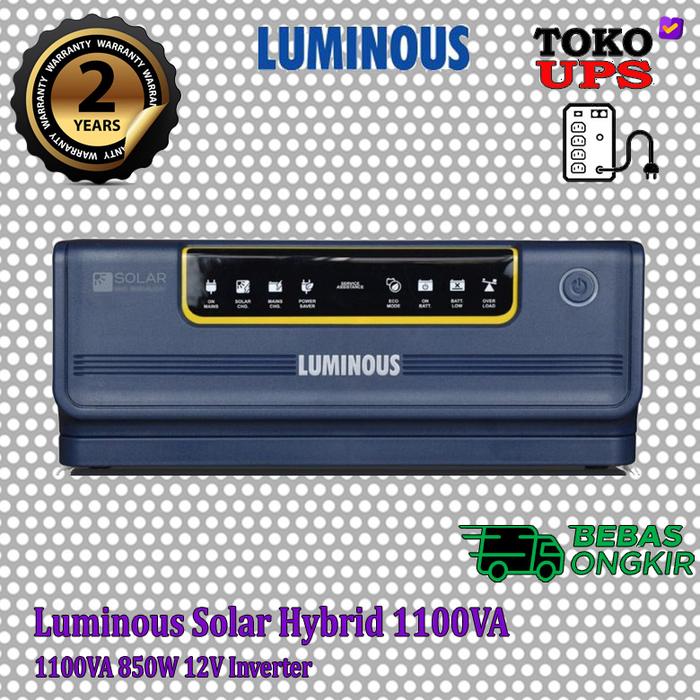 Gambar Inverter Luminous Solar Hybrid 1100VA 850W Sinewave 12V - Bubble dari TokoUPS Kota Administrasi Jakarta Pusat Tokopedia