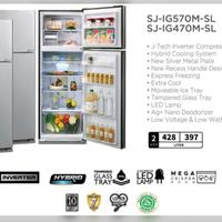 Gambar Kulkas Sharp 2 Pintu J Tech Inverter SJ IG570PM SL 428 liter SJIG570 dari Bogor Solution Electronic Kota Bogor 2 Tokopedia