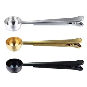 Sendok Takar Kopi Teh Measuring Spoon Stainless Steel With Clip